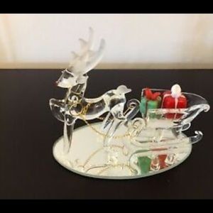 Clear glass reindeer
